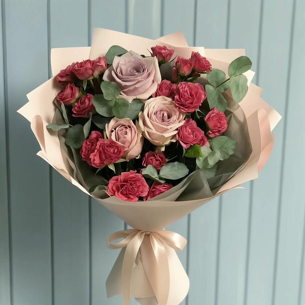 Букет цветов из: Гвоздики и Розы в Черском