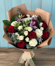 Букет цветов из:  Розы и Альстромерии #REPLACE_PRED# Черском