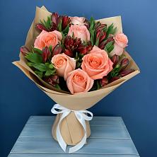 Букет цветов из:  Розы и Альстромерии в Черском