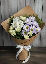 Букет цветов из:  Хризантемы и Розы #REPLACE_PRED# Черском