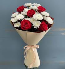 Букет цветов из:  Розы и Хризантемы в Черском