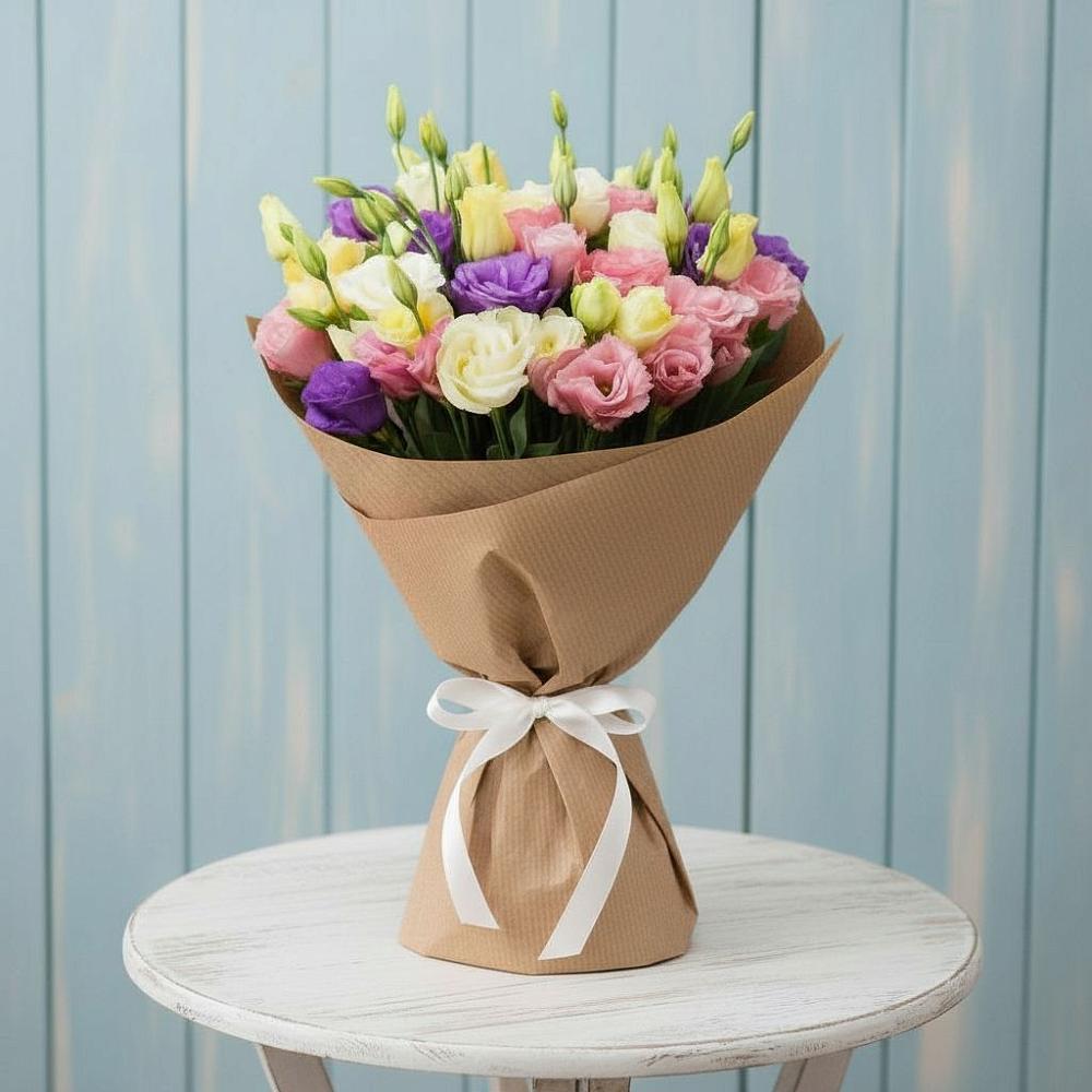 Букет цветов из: Лизиантусы в Черском