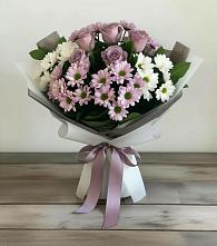 Букет цветов из:  Хризантемы и Розы в Черском