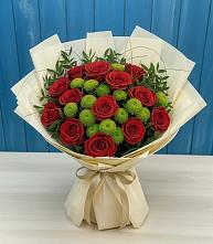 Букет цветов из:  Розы и Хризантемы в Черском