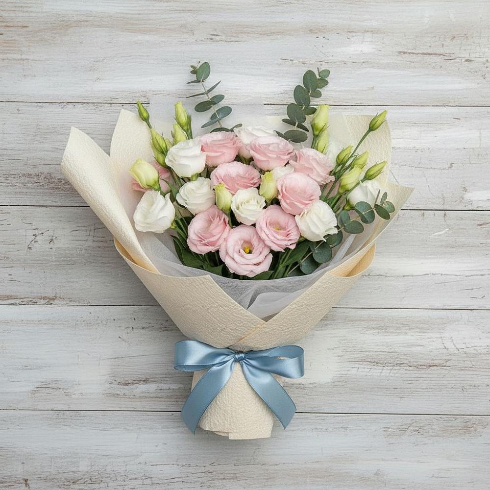 Букет цветов из: Лизиантусы в Черском